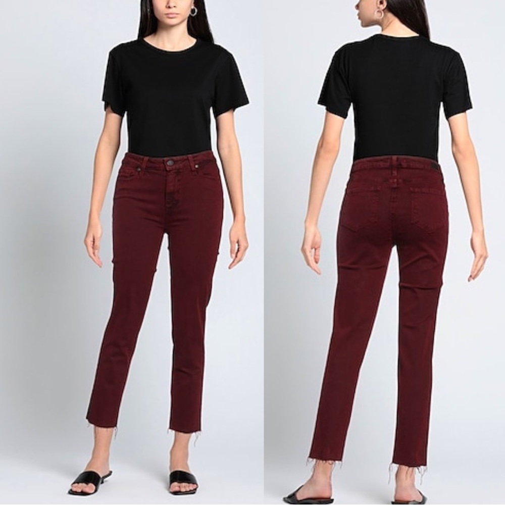 New Paige High Rise Jaqueline Straight Crop Jeans